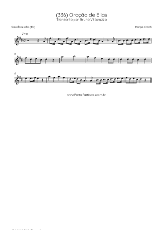 Harpa Cristã (336) Oração de Elias score for Alto Saxophone