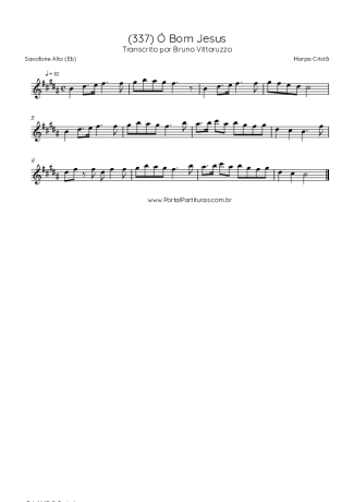 Harpa Cristã Ó Bom Jesus score for Alto Saxophone