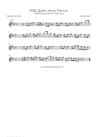 Harpa Cristã (338) Quero Jesus Tua Luz score for Alto Saxophone
