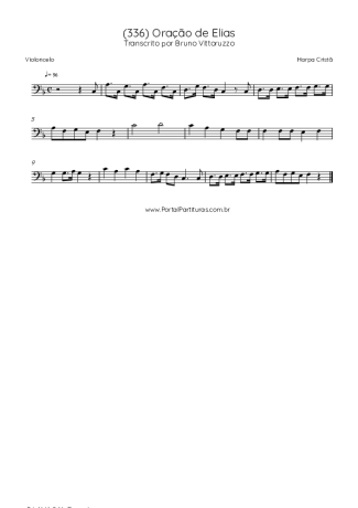 Harpa Cristã (336) Oração de Elias score for Cello