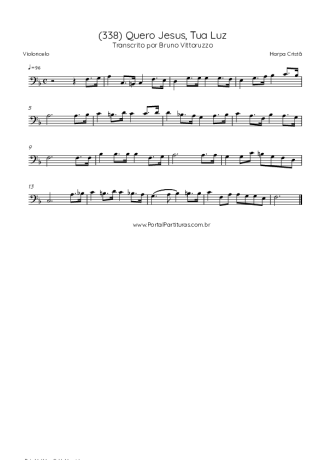 Harpa Cristã (338) Quero Jesus Tua Luz score for Cello