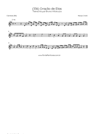Harpa Cristã (336) Oração de Elias score for Clarinet (Bb)