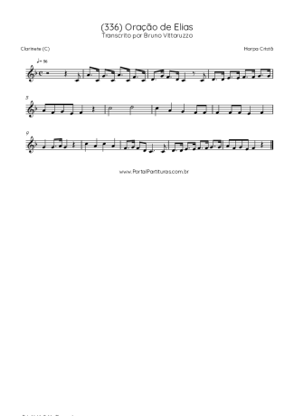 Harpa Cristã (336) Oração de Elias score for Clarinet (C)