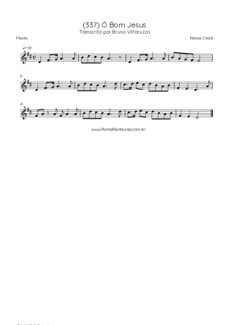 Harpa Cristã (337) Ó Bom Jesus score for Flute