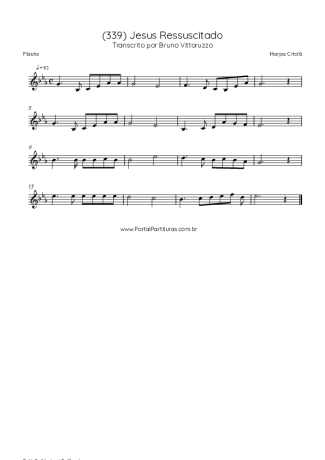 Harpa Cristã (339) Jesus Ressuscitado score for Flute