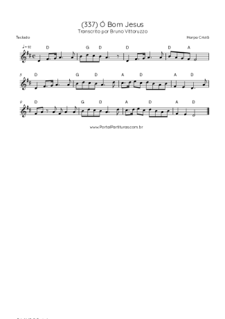 Harpa Cristã (337) Ó Bom Jesus score for Keyboard