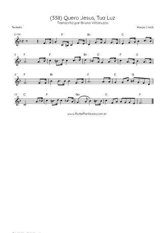 Harpa Cristã (338) Quero Jesus Tua Luz score for Keyboard