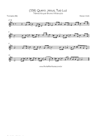 Harpa Cristã (338) Quero Jesus Tua Luz score for Trumpet