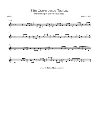 Harpa Cristã (338) Quero Jesus Tua Luz score for Violin