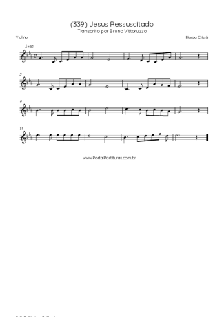 Harpa Cristã (339) Jesus Ressuscitado score for Violin