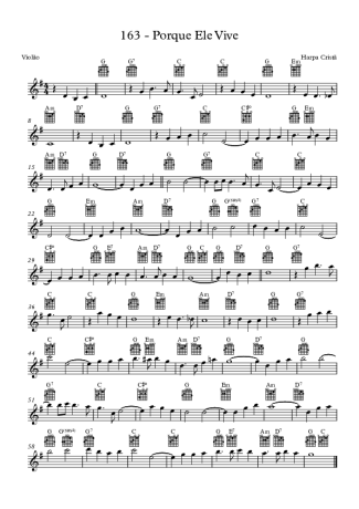 Harpa Cristã Porque Ele Vive (163) score for Acoustic Guitar