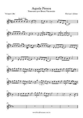 Henrique e Juliano Aquela Pessoa score for Trumpet