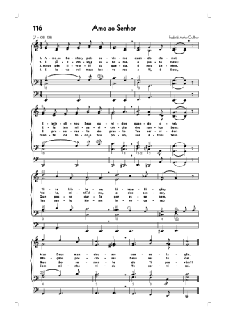 Hinário CCB (116) Amo Ao Senhor score for Organ