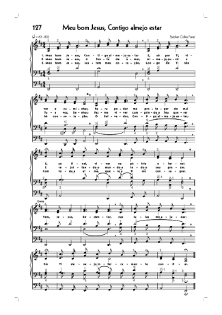 Hinário CCB (127) Meu Bom Jesus Contigo Almejo Estar score for Organ
