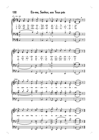 Hinário CCB (132) Eis Me Senhor Aos Teus Pés score for Organ