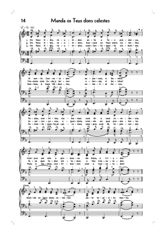 Hinário CCB (14) Manda Os Teus Dons Celestes score for Organ