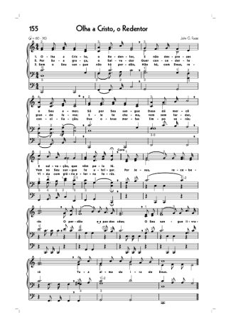 Hinário CCB (155) Olha A Cristo O Redentor score for Organ