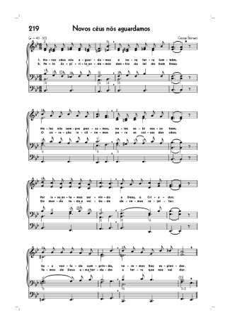 Hinário CCB (219) Novos Céus Nós Aguardamos score for Organ