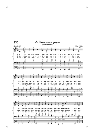 Hinário CCB (230) A Ti Rendemos Graças score for Organ