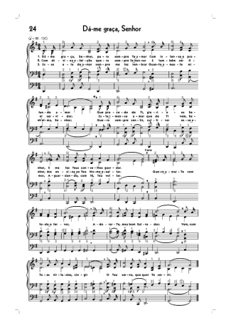 Hinário CCB (24) Dá Me Graça Senhor score for Organ