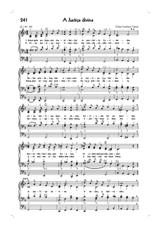Hinário CCB (241) A Justiça Divina score for Organ