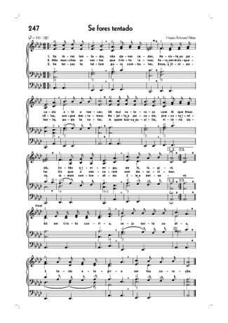 Hinário CCB (247) Se Fores Tentado score for Organ