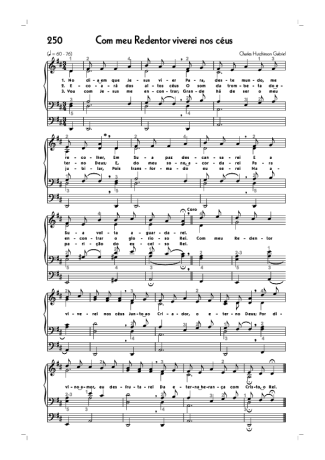 Hinário CCB (250) Com Meu Redentor Viverei Nos Céus score for Organ