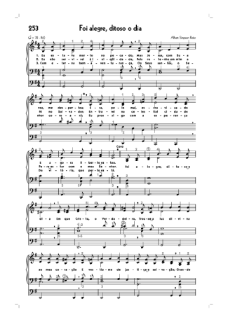 Hinário CCB (253) Foi Alegre Ditoso O Dia score for Organ