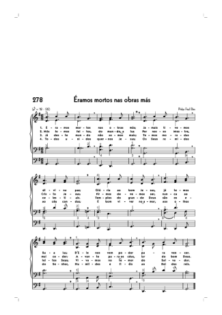 Hinário CCB (278) Éramos Mortos Nas Obras Más score for Organ