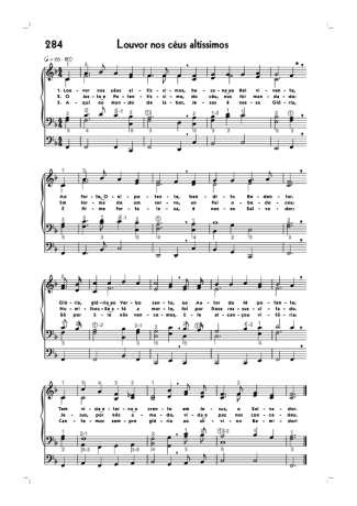 Hinário CCB (284) Louvor Nos Céus Altíssimos score for Organ