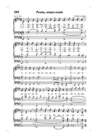 Hinário CCB (289) Avante Sempre Avante score for Organ