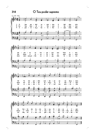 Hinário CCB (314) O Teu Poder Supremo score for Organ