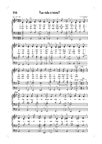 Hinário CCB (316) Tua Vida É Triste_ score for Organ