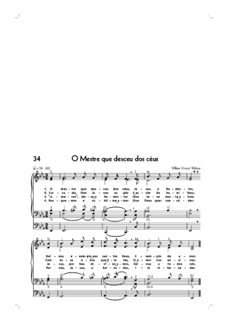 Hinário CCB (34) O Mestre Que Desceu Dos Céus score for Organ