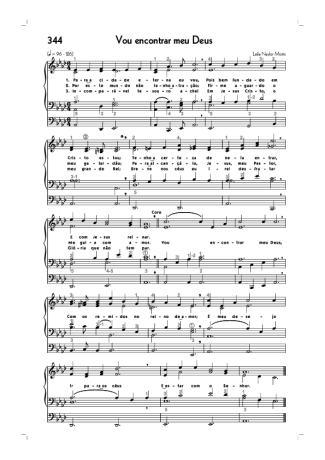 Hinário CCB (344) Vou Encontrar Meu Deus score for Organ