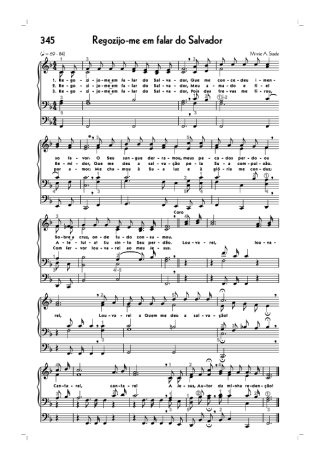 Hinário CCB (345) Regozijo Me Em Falar Do Salvador score for Organ