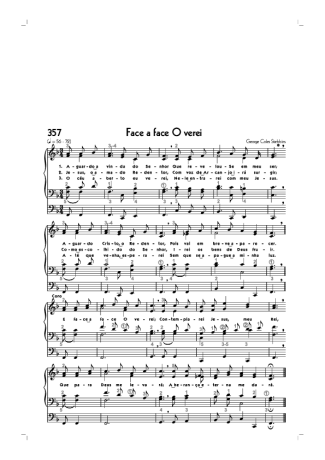 Hinário CCB (357) Face A Face O Verei score for Organ