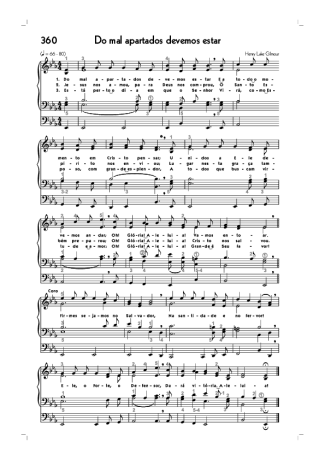 Hinário CCB (360) Do Mal Apartados Devemos Estar score for Organ