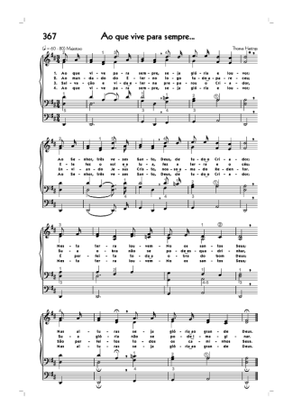 Hinário CCB (367) Ao Que Vive Para Sempre score for Organ