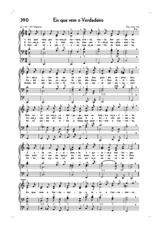 Hinário CCB (390) Eis Que Vem O Verdadeiro score for Organ