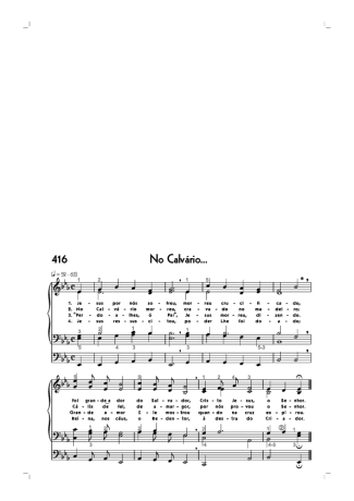 Hinário CCB (416) No Calvário... score for Organ