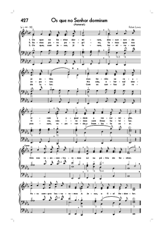 Hinário CCB (427) Os Que No Senhor Dormiram score for Organ