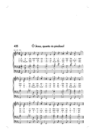 Hinário CCB (435) Ó Jesus Quanto És Piedoso score for Organ