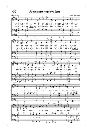 Hinário CCB (436) Alegria Sinto Em Servir Jesus score for Organ