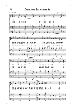 Hinário CCB (76) Cristo Jesus Sua Mãe Me Dá score for Organ