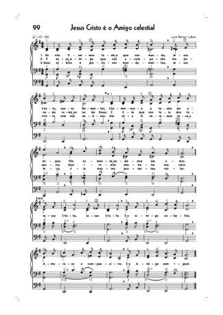 Hinário CCB (99) Jesus Cristo É O Amigo Celestial score for Organ