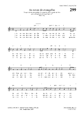 Hinário Para o Culto Cristão As Novas Do Evangelho score for Keyboard