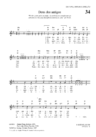 Hinário Para o Culto Cristão Deus Dos Antigos score for Keyboard