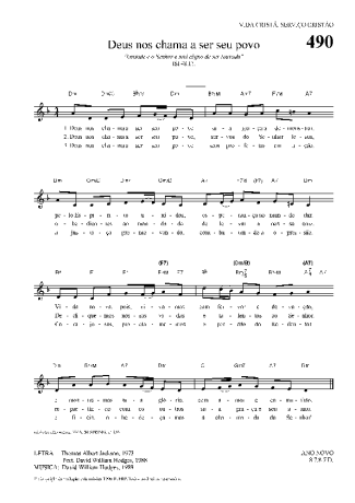 Hinário Para o Culto Cristão Deus Nos Chama A Ser Seu Povo score for Keyboard