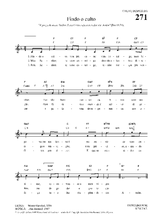 Hinário Para o Culto Cristão Findo O Culto score for Keyboard